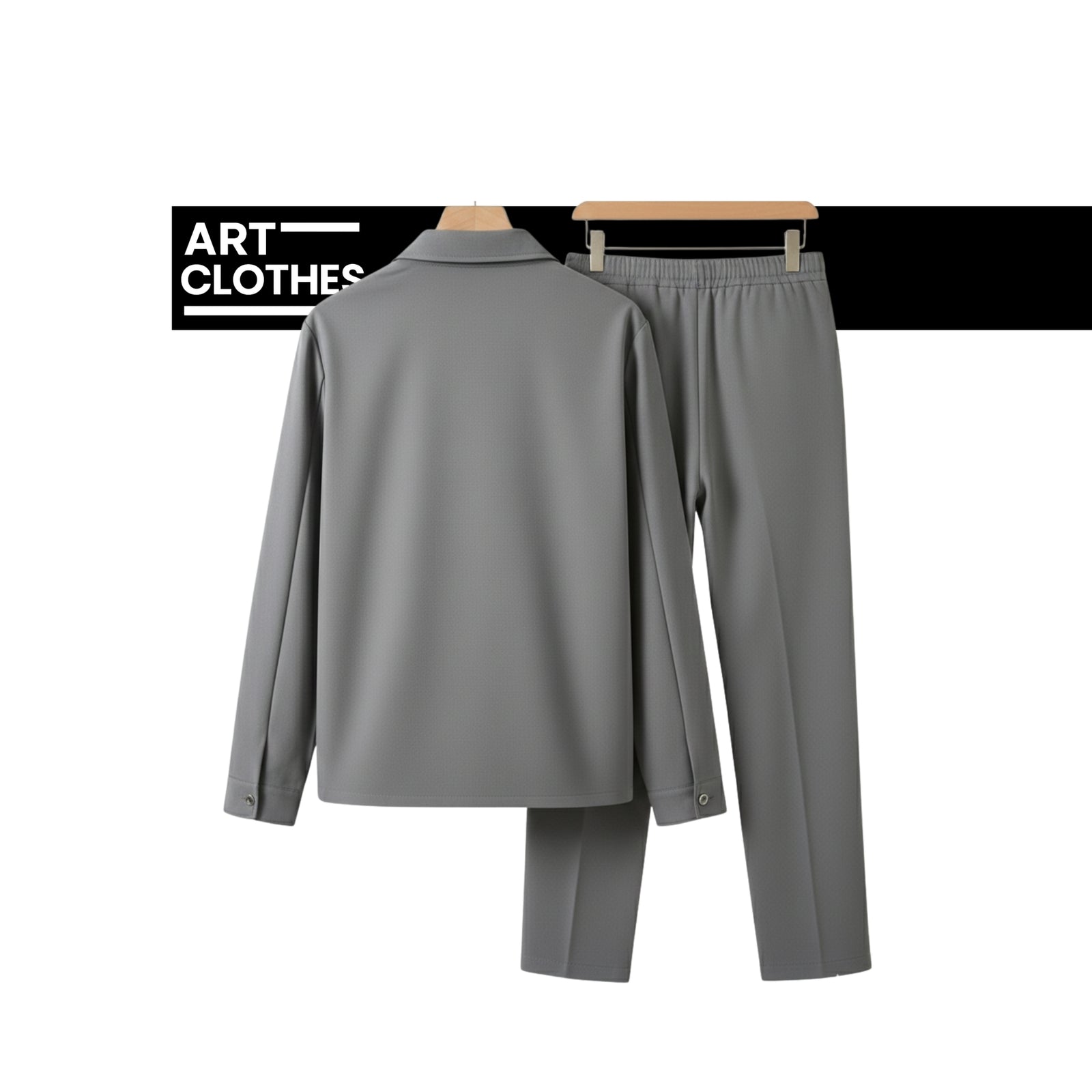 Ensemble Homme Premium – Veste zippée avec doublure intégrale & Pantalon coupe droite