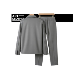 Ensemble Homme Premium – Veste zippée avec doublure intégrale & Pantalon coupe droite