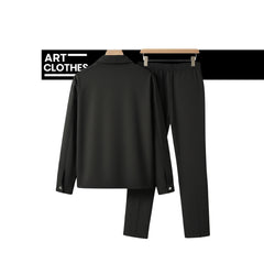 Ensemble Homme Premium – Veste zippée avec doublure intégrale & Pantalon coupe droite