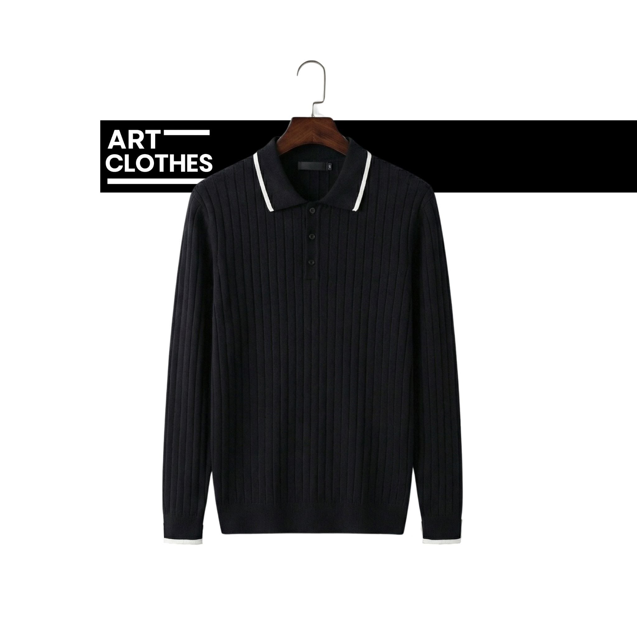 Polo en Maille Côtelée Premium – Qualité Turque