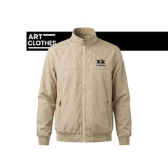 Veste Bomber Homme La Martina - Beige Sable & Noir - Qualité Premium