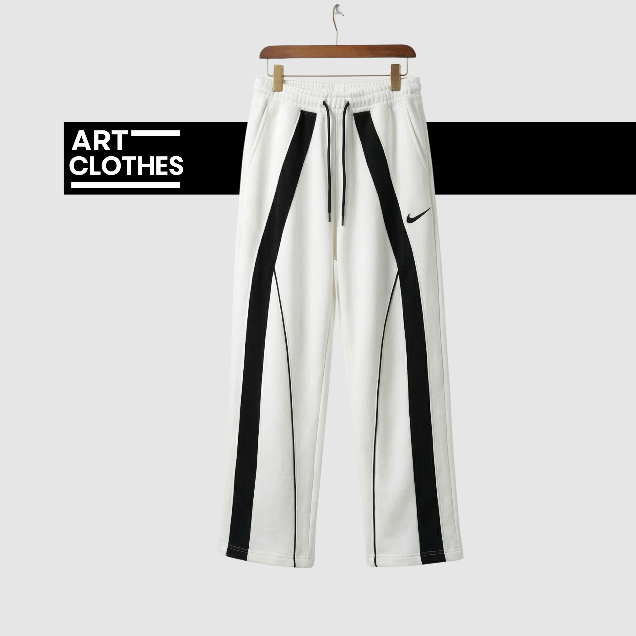 Ensemble Nike Bicolore Demi-Zip - Noir/Blanc