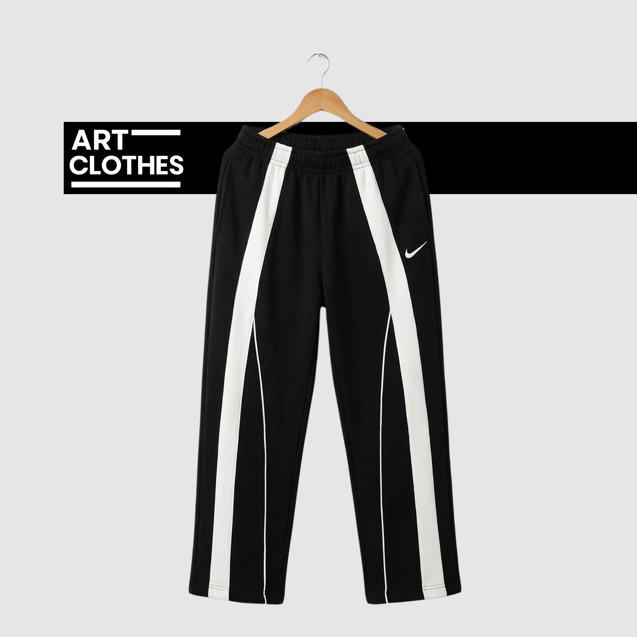 Ensemble Nike Bicolore Demi-Zip - Noir/Blanc