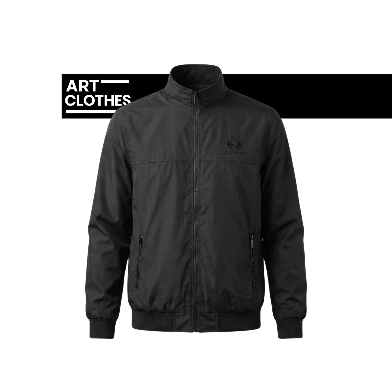 Veste Bomber Homme La Martina - Beige Sable & Noir - Qualité Premium