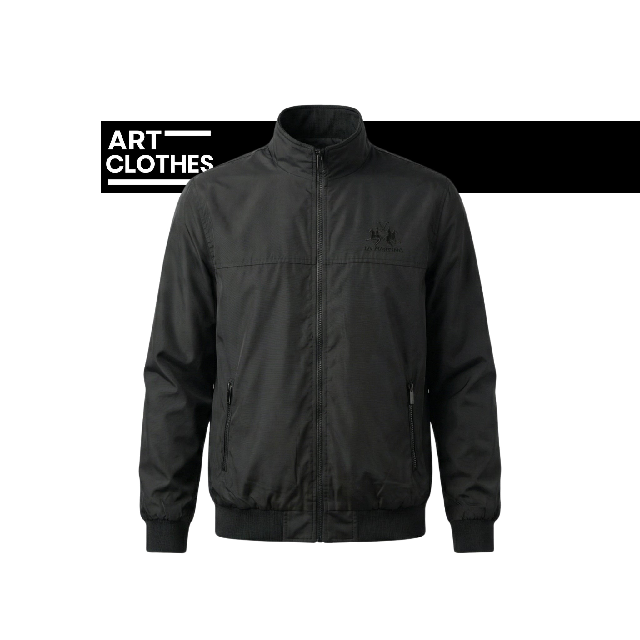 Veste Bomber Homme La Martina - Beige Sable & Noir - Qualité Premium