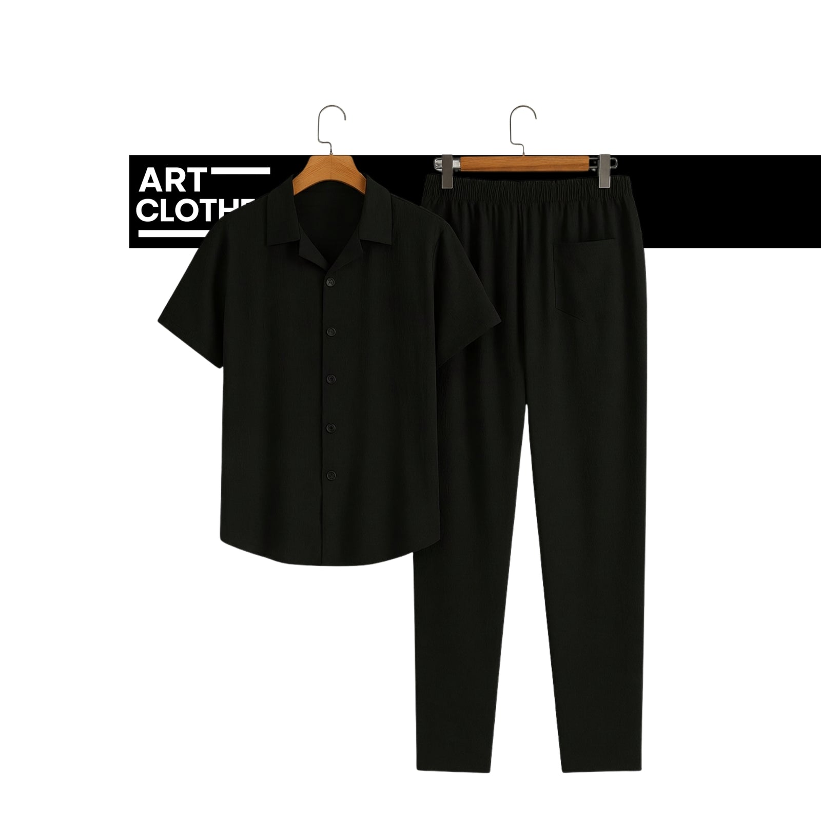 Ensemble Élégance Nature – Chemise & Pantalon en Lin (Blanc, Noir, Beige)