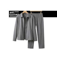 Ensemble Homme Premium – Veste zippée avec doublure intégrale & Pantalon coupe droite