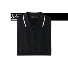 Polo en Maille Côtelée Premium – Qualité Turque