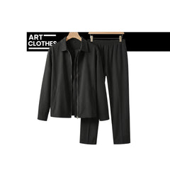 Ensemble Homme Premium – Veste zippée avec doublure intégrale & Pantalon coupe droite