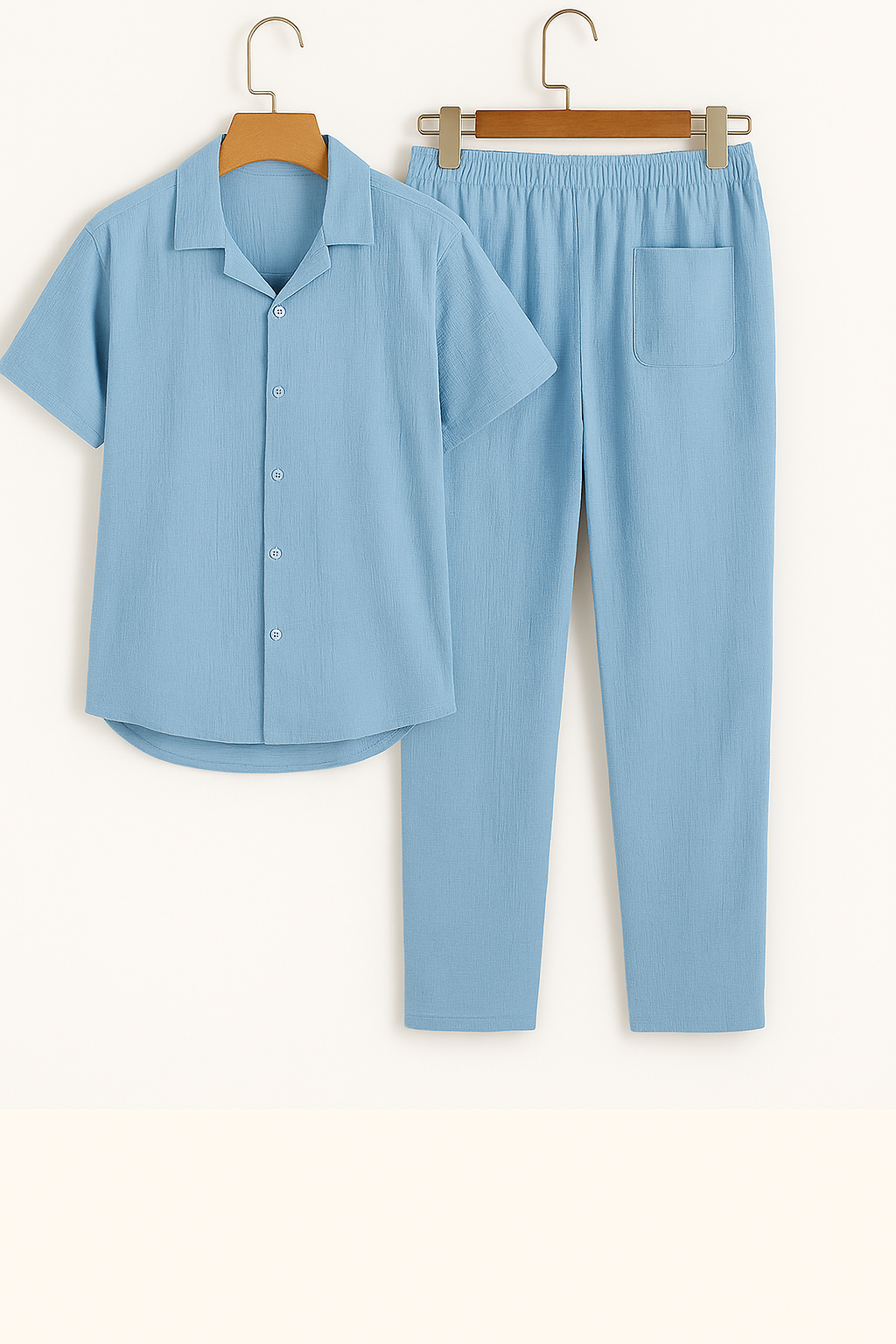 Ensemble Élégance Nature – Chemise & Pantalon en Lin (Blanc, Noir, Beige)